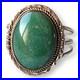 Vintage Sterling Silver Green Aventurine Native American Cuff Bracelet Signed