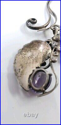 Vintage Sterling Silver IRV Monte Navajo Native American Amethyst Necklace