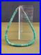 Vintage Sterling Silver Native American Barrel Shape Natural Turquoise Necklace