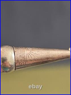 Vintage Sterling Silver Native American Barrel Shape Natural Turquoise Necklace