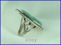 Vintage Sterling Silver Native American Mojave Turquoise Ring Navajo. 925