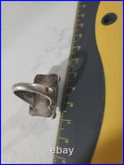 Vintage Sterling Silver Native American Navajo Turquoise Rectangle Ring