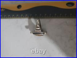 Vintage Sterling Silver Native American Navajo Turquoise Rectangle Ring