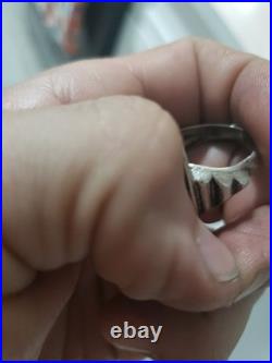 Vintage Sterling Silver Native American Navajo Turquoise Rectangle Ring