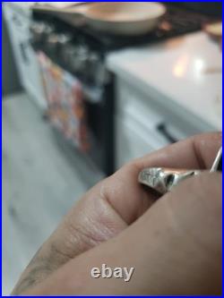 Vintage Sterling Silver Native American Navajo Turquoise Rectangle Ring