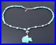 Vintage Sterling Silver Native American Turquoise Bear Necklace 22