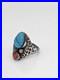 Vintage Sterling Silver Native American Turquoise Coral Handmade Handcrafted