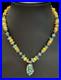 Vintage Sterling Silver Native American Turquoise Pendant & beads Signed TR