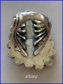 Vintage, Sterling Silver, Navajo, Native American Spiny Oyster Ring Size 5.5