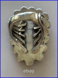 Vintage, Sterling Silver, Navajo, Native American Spiny Oyster Ring Size 5.5