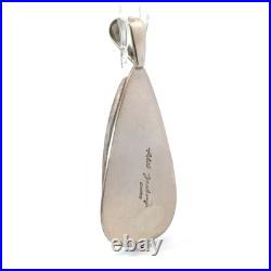 Vintage Sterling Silver Rhodochrosite Statement Pendant by Phil Zachary