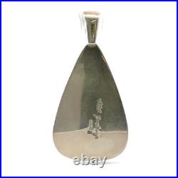 Vintage Sterling Silver Rhodochrosite Statement Pendant by Phil Zachary