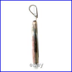 Vintage Sterling Silver Rhodochrosite Statement Pendant by Phil Zachary