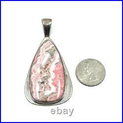 Vintage Sterling Silver Rhodochrosite Statement Pendant by Phil Zachary