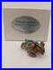 Vintage Sterling Silver Stamped Navajo Turquoise Pink Coral Horny Toad Pin