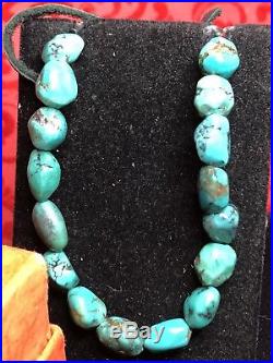 Vintage Sterling Silver Turquoise Ring & Royston Turquoise Necklace Bracelet