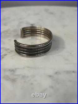 Vintage Sterling Silver Ultra Wide Cuff Bracelet