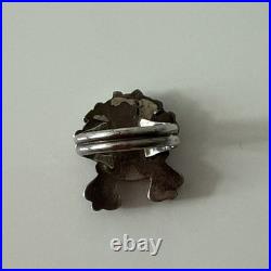 Vintage Sterling Silver Zuni Kachina Multi-gemstone Ring Size 6.5