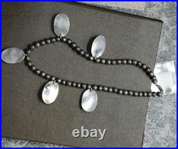 Vintage Sterling Turquoise Native American Necklace 16 60 Grams