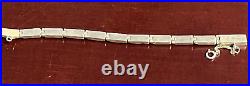 Vintage TSF Sterling Silver Native American Gemstone Inlaid Bracelet 7