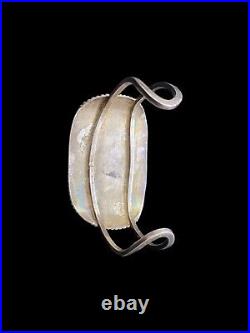 Vintage Three Stone Agate and Sterling Silver Bracelet