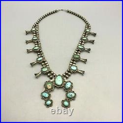 Vintage Traditional Navajo Style Squash Blossom Necklace