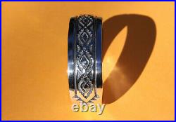 Vintage Troy Laner Native American Sterling Silver Navajo Cuff Bracelet Euc