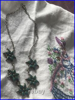 Vintage Turquoise Sterling Silver Necklace