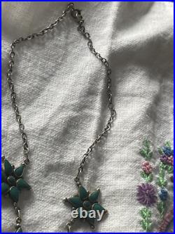 Vintage Turquoise Sterling Silver Necklace