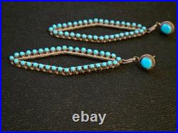 Vintage Turquoise ZUNI style Petit Point Earrings Beautiful Southwest Set