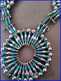Vintage VTG Native American Jewelry Circle Medallion Necklace Beaded SAFETY PINS