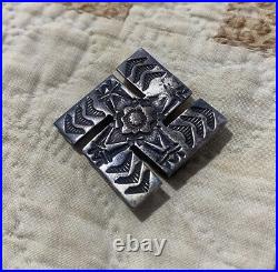 Vintage Whirling Log Navajo Sterling Silver Hat Band Pendant Native American