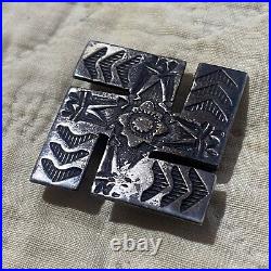 Vintage Whirling Log Navajo Sterling Silver Hat Band Pendant Native American