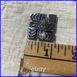 Vintage Whirling Log Navajo Sterling Silver Hat Band Pendant Native American