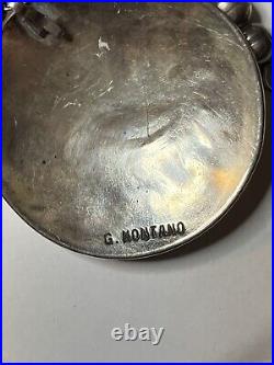 Vintage ZUNI Native American G Montano Sterling Pendant Necklace