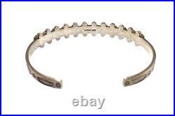 Vintage ZUNI Native American Sterling Silver and Turquoise Cuff Bracelet 6-1/4
