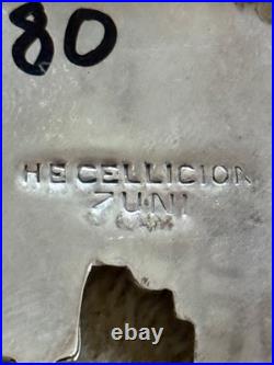 Vintage Zuni Belt Brooch Multi Stone Inlaid Native American Artist signed