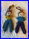 Vintage Zuni Handmade Bead on Bone 3 figures 1964