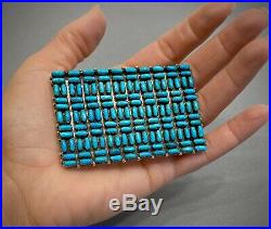 Vintage Zuni Native American Turquoise Belt Buckle RARE GORGEOUS MINT