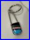 Vintage Zuni Sterling Silver Multi-Stone Channel Inlay Keychain 2.75in 8.9g