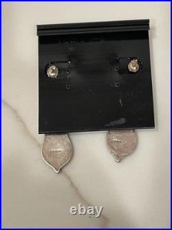 Vintage Zuni Sterling Silver Natural Multi-Stone Mosaic Inlay Signed BOONE 5.5g