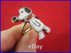 Vintage Zuni Sterling Silver Snoopy Ring