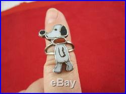 Vintage Zuni Sterling Silver Snoopy Ring