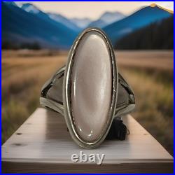 Vintage Zuni Style Sterling Silver Pink Mother of Pearl Ring Sz 5.5 Signed STC