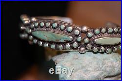 Vintage Zuni/navajo Cuff Bracelet, Royston Turquoise, Sterling, Signed D C