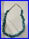 Vintage native American Turquoise Nugget & Shell Heishi Bead Necklace 26 Inch
