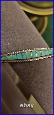 Vintage native american Navajo bracelete signed MP sterling silver