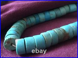 Vintage native american silver turquoise necklace