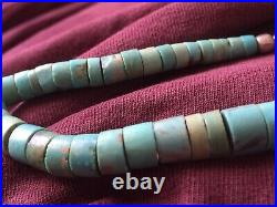 Vintage native american silver turquoise necklace