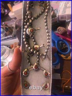 Vintage native american squash blossom necklace